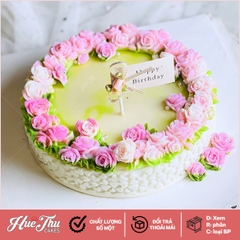 Khuôn silicon Vòng Tròn Hoa Hồng làm bánh rau câu 3D 4D nhấn xôi, fondant, socola, nến hanmade