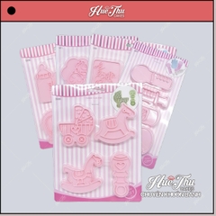 Khuôn nhấn Cutter Bình Sữa Xe Nôi CT1 (nhiều mẫu) tạo hình bánh bao, bánh quy, bánh mì, rau câu, xôi hoa đậu