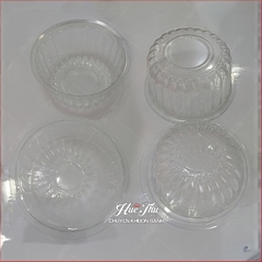 Hộp nhựa gập nắp cầu HH83 trong suốt (10 cái) đựng bánh rau câu trung thu, bông lan