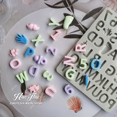 Khuôn silicon Bộ Chữ Số Bình Bú 3cm A10 làm bánh rau câu 3D 4D nhấn xôi, chè trôi nước, socola, nến hanmade