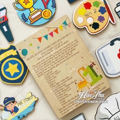 Hộp Quà Bốc Thôi Nôi Cho Bé Trai, Bé Gái 1 Tuổi - Set bốc thôi nôi định hướng tương lai cho bé