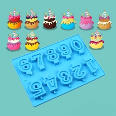 Khuôn silicon Nến Số Sinh Nhật (vỉ 0-9) A104 làm bánh rau câu 3D 4D nhấn xôi, fondant, socola, nến hanmade