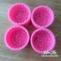 Combo 4 khuôn silicon Hoa Cúc Hoa Sen TT 9101112 A117 làm bánh rau câu 3D 4D nhấn xôi, fondant, socola, nến hanmade