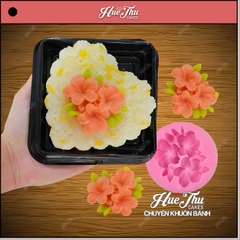 Khuôn silicon Chùm Hoa Sứ 5.5cm làm bánh rau câu 3D 4D nhấn xôi, fondant, socola, nến hanmade