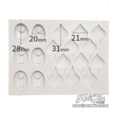 Khuôn silicon Tai Mũi Chú Lợn Con làm bánh rau câu 3D 4D nhấn xôi, fondant, socola, nến hanmade