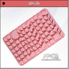 Khuôn silicon kẹo chip Chú Chim (vỉ 74 hình) làm kẹo dẻo, chip chip, rau câu mini, thạch trà sữa