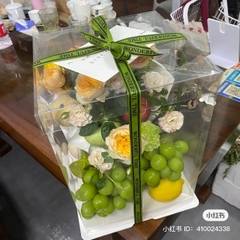 Hộp đựng bánh Mica Vuông trong suốt 11/13/16/22/26/28/30/32/34/36cm (5 hộp, cao 15-45cm, kèm đế) đựng bánh, quà tặng