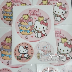 Giấy gạo hoạt hình (xấp 5 tờ in hình Doraemon, Hello Kitty...) ăn được trang trí bánh rau câu, bánh kem, bông lan