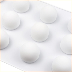 Khuôn silicon Mochi nhỏ, làm thạch tròn (vỉ 15 hình) làm bánh rau câu 3D 4D nhấn xôi, fondant, socola, nến hanmade