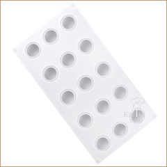 Khuôn silicon Mochi nhỏ, làm thạch tròn (vỉ 15 hình) làm bánh rau câu 3D 4D nhấn xôi, fondant, socola, nến hanmade