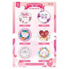 Giấy gạo chủ đề 20/10 (ăn được) trang trí bánh rau câu, bánh kem