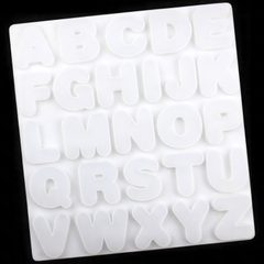 Khuôn silicon Bộ Chữ In Hoa A58 làm bánh rau câu 3D 4D nhấn xôi, fondant, socola, nến hanmade