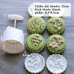 Khuôn lò xo Hoa Linh Lan 150/200g (4 mặt) - khuôn làm bánh trung thu, bánh dứa, bánh cốm xu xê, nhấn xôi hoa đậu