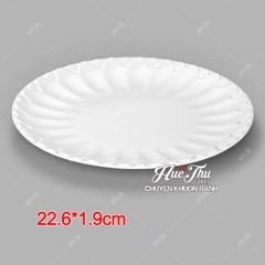 Đĩa Nhựa Tròn Melamine Hoa Vạn Cánh (nhiều size), Đĩa Tròn Mâm Cúng - trang trí đồ ăn, bàn tiệc, mâm cúng