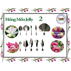 Kim làm thạch rau câu 3D Hoa Sen, Dự Lan Hương, Ti Gôn, Anh Túc (bộ 10 kim SET 31)