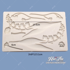 Khuôn silicon cành hoa Linh Lan 12x19cm làm bánh rau câu 3D 4D nhấn xôi, fondant, socola, nến hanmade