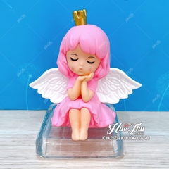 Búp bê Em Bé Thiên Thần Ngủ Hồng phụ kiện trang trí bánh sinh nhật, bánh rau câu, bánh kem