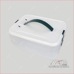 Khay đựng thực phẩm nhiều tầng tiện lợi - khay đựng hoa rau câu chống xuống màu, khay chè trôi nước
