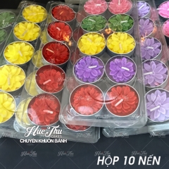 Nến bơ Organic - Nến hoa nổi tealight (hộp 10 viên) decor bàn tiệc, mâm cúng