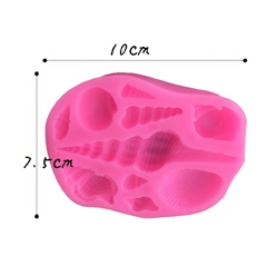 Khuôn silicon Vỏ Sò, Ốc Biển (vỉ nhiều chi tiết) làm bánh rau câu 3D 4D nhấn xôi, fondant, socola, nến hanmade