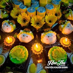 Trụ Sen Kê Nến 7cm - trang trí đồ ăn, bàn tiệc, mâm cúng