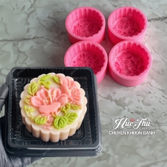 Khuôn silicon Hoa Cúc Hoa Sen Trung Thu A117 (nhiều mẫu) làm bánh rau câu 3D 4D nhấn xôi, fondant, socola, nến hanmade