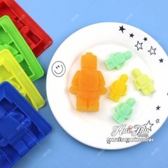 Khuôn silicon Lego Lắp Ráp làm bánh rau câu 3D 4D nhấn xôi, fondant, socola, nến hanmade