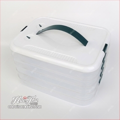 Khay đựng thực phẩm nhiều tầng tiện lợi - khay đựng hoa rau câu chống xuống màu, khay chè trôi nước