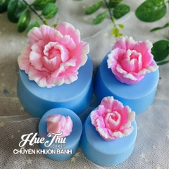 Khuôn silicon hoa Thái (4 bông) 4 - 8cm làm bánh rau câu 3D 4D nhấn xôi, fondant, socola, nến hanmade