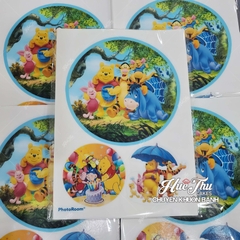 Giấy gạo hoạt hình (xấp 5 tờ in hình Doraemon, Hello Kitty...) ăn được trang trí bánh rau câu, bánh kem, bông lan