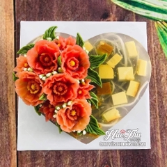 Khuôn silicon hoa Anh Túc 6.5cm làm bánh rau câu 3D 4D nhấn xôi, fondant, socola, nến hanmade