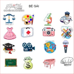 Hộp Quà Bốc Thôi Nôi Cho Bé Trai, Bé Gái 1 Tuổi - Set bốc thôi nôi định hướng tương lai cho bé