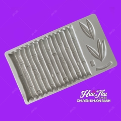 Khuôn silicon cây tre, cây trúc có lá 17.5*10.5cm ốp viền bánh rau câu 3D, 4D