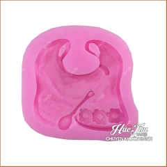 Khuôn silicon Tạp Dề làm bánh rau câu 3D 4D nhấn xôi, fondant, socola, nến hanmade