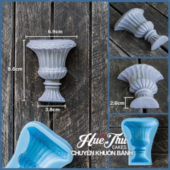 Khuôn silicon Bình Hoa làm bánh rau câu 3D 4D nhấn xôi, fondant, socola, nến hanmade