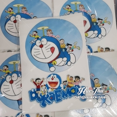 Giấy gạo hoạt hình (xấp 5 tờ in hình Doraemon, Hello Kitty...) ăn được trang trí bánh rau câu, bánh kem, bông lan