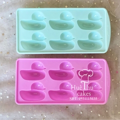 Khuôn rau câu, khay đá con Vịt (6 con) làm bánh rau câu 3D 4D nhấn xôi, fondant, socola, nến hanmade