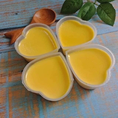 Hộp flan hình trái tim (50 hộp) hũ nhựa hấp bánh flan, da lợn, đựng tàu hủ singapore, panna cotta, rau câu ly