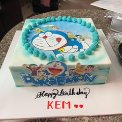 Giấy gạo hoạt hình (xấp 5 tờ in hình Doraemon, Hello Kitty...) ăn được trang trí bánh rau câu, bánh kem, bông lan