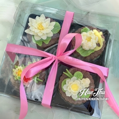 Hộp đựng bánh Trung Thu 4 bánh (5 set / túi giấy, hộp mica, hộp con)