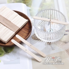 Que gỗ đỡ bấc (10 que) loại có lỗ - nguyên liệu làm nến