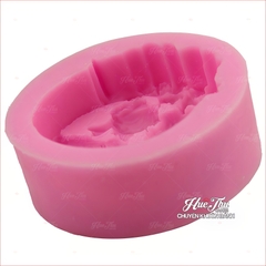 Khuôn silicon Bé Trai Bé Gái nắm tay làm bánh rau câu 3D 4D nhấn xôi, fondant, socola, nến hanmade