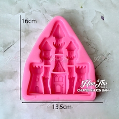 Khuôn silicon Lâu Đài làm bánh rau câu 3D 4D nhấn xôi, fondant, socola, nến hanmade