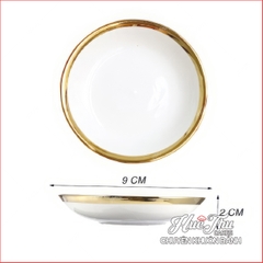 Đĩa Sứ Tròn 10cm (nhiều màu), Đĩa Sứ Tròn Đựng Bánh Bao - trang trí đồ ăn, bàn tiệc, mâm cúng