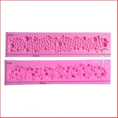 Khuôn silicon Ngọc Trai Chấm Bi (set 2 khuôn) ốp viền cho bánh rau câu 3D 4D