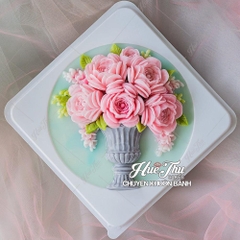 Khuôn silicon Bình Hoa làm bánh rau câu 3D 4D nhấn xôi, fondant, socola, nến hanmade