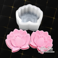 Khuôn silicon Hoa Lá Gương Sen, Lát Cắt Gương Sen làm bánh rau câu 3D 4D nhấn xôi, fondant, socola, nến hanmade