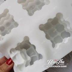 Khuôn silicon Khối Lập Phương Rubik (vỉ 6 hình) làm bánh rau câu 3D 4D nhấn xôi, fondant, socola, nến hanmade