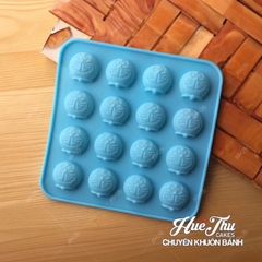 Khuôn silicon kẹo chip Mặt Doraemon (vỉ 16 hình) làm kẹo dẻo, chip chip, rau câu mini, thạch trà sữa
