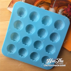 Khuôn silicon kẹo chip Mặt Doraemon (vỉ 16 hình) làm kẹo dẻo, chip chip, rau câu mini, thạch trà sữa